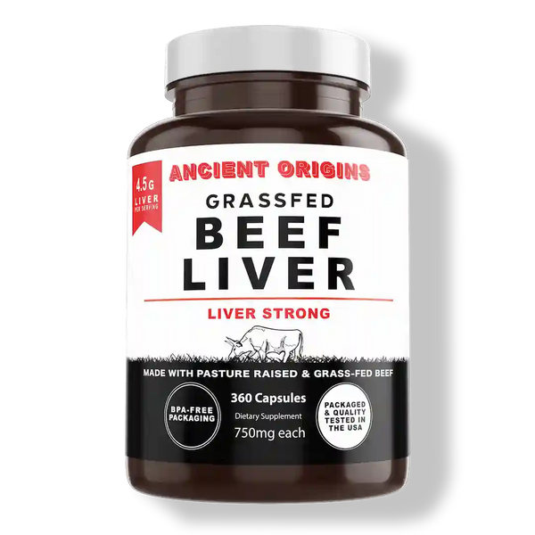 Grass Fed Beef Liver 4500 mg (360 Capsules, 750mg Each