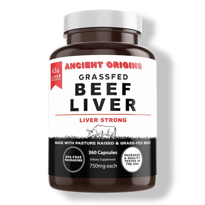 Grass Fed Beef Liver 4500 mg (360 Capsules, 750mg Each
