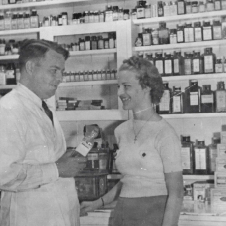 Vintage pharmacy counter — the modern supplement industry versus nutrient-dense beef organ superfoods